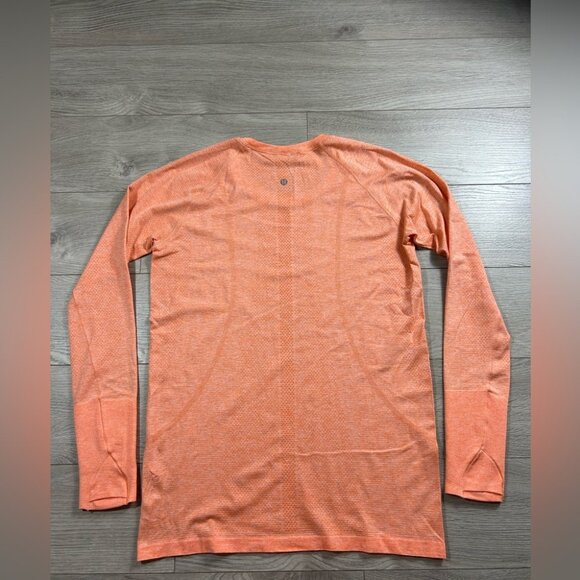 Lululemon Swiftly Tech Long Sleeve 2.0 Amber Orange / White - Picture 6 of 13
